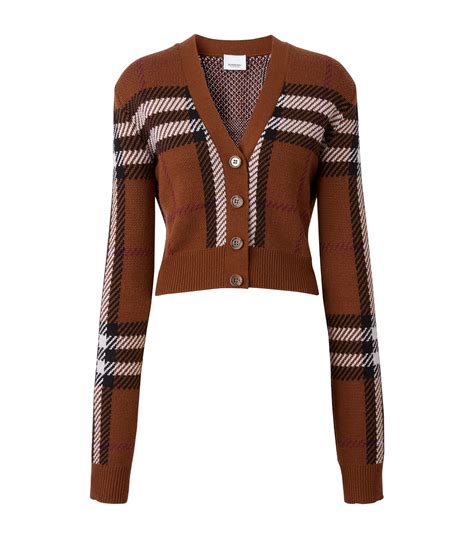 cropped burberry cardigan